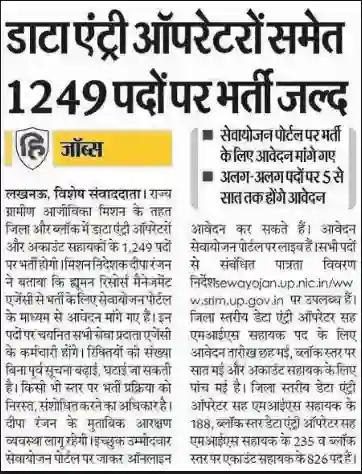 UP Gramin Aajivika Mission Vacancy 2026