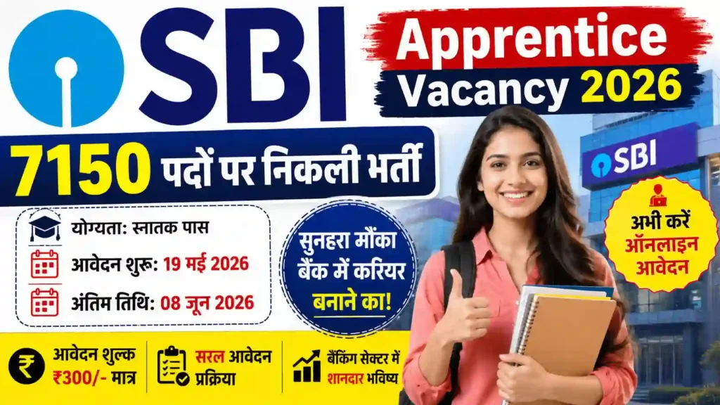 SBI Apprentice Vacancy 2026 Apply Online: 7150 पदों पर निकली भर्ती, जानें पूरी डिटेल